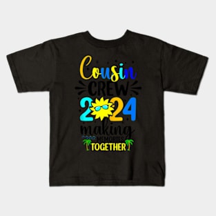 Cousin Crew 2024 Summer Vacation Beach Family Trips Matching Kids T-Shirt